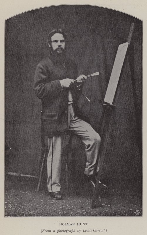 Holman Hunt (černobílá fotografie) od Charles Lutwidge Dodgson
