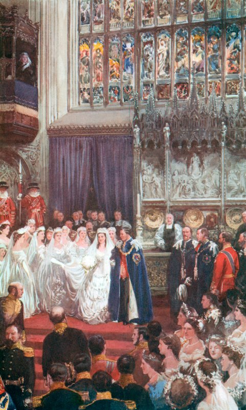 Svatba krále Edwarda VII. a královny Alexandry v kapli sv. Jiří, Windsor, 10. března 1863 od Charles Mills Sheldon