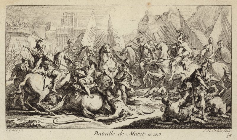 Bitva u Muretu, Francie, křížová výprava Albigenských od Charles Nicolas II Cochin