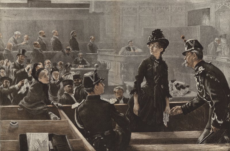 Osvobozen, scéna u pařížských soudů od Charles Paul Renouard