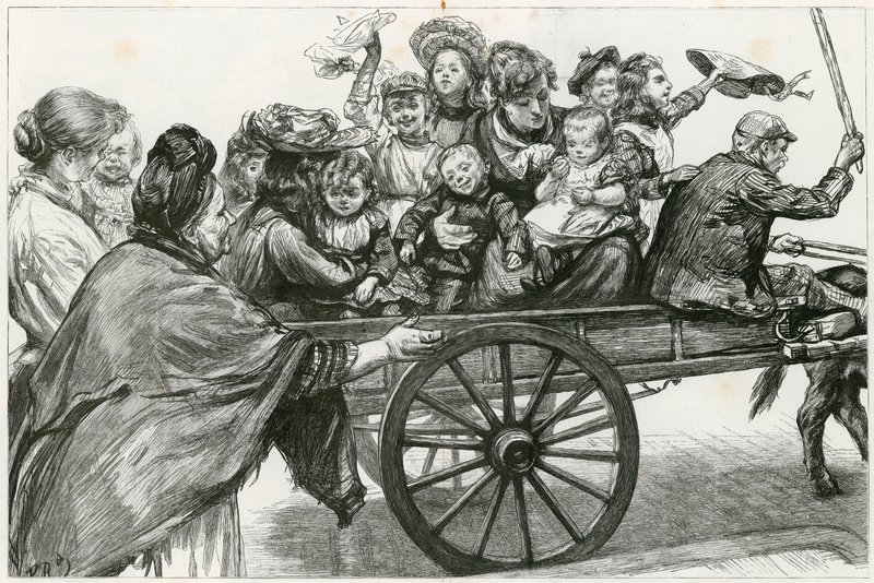Do Epping Forest: A Study of a Coster and a Family Party on Whitmonday (Studie o Costerovi a rodinné oslavě na svátek svatého Bartoloměje) od Charles Paul Renouard