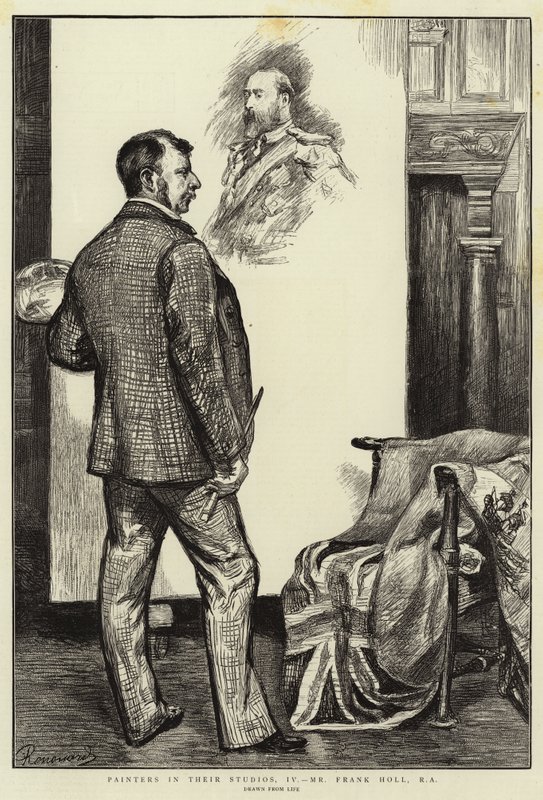 Malíři ve svých ateliérech, IV, pan Frank Holl, RA od Charles Paul Renouard
