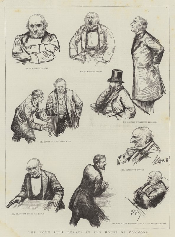 Home Rule Debata v Dolní sněmovně od Charles Paul Renouard