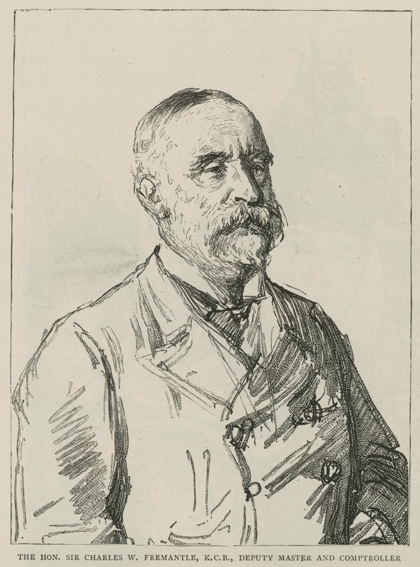 Ctihodný sir Charles W Freemantle, KCB, zástupce mistra a kontrolora královské mincovny od Charles Paul Renouard
