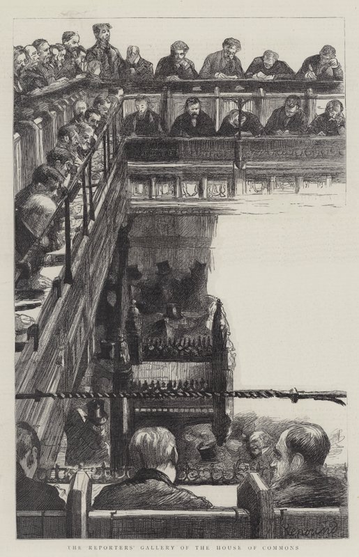 Reportérská galerie Dolní sněmovny od Charles Paul Renouard