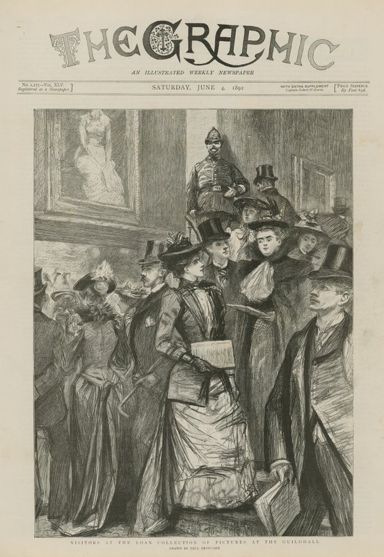 Návštěvníci na zápůjčce obrázků v Guildhall od Charles Paul Renouard