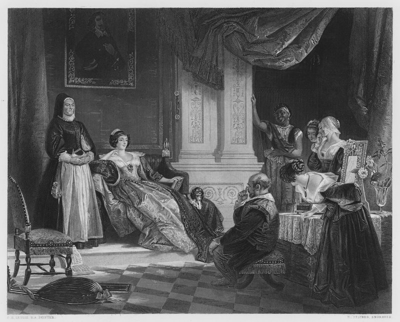 Sancho a vévodkyně, z obrázku v galerii Vernon (rytina) od Charles Robert (after) Leslie