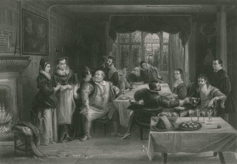 Falstaff a jeho přátelé, veselé paničky z Windsoru od Charles Robert Leslie