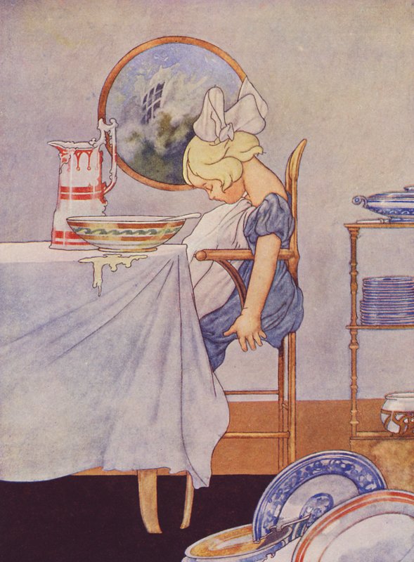 Po večeři chvíli odpočívejte (barevná litografie) od Charles Robinson