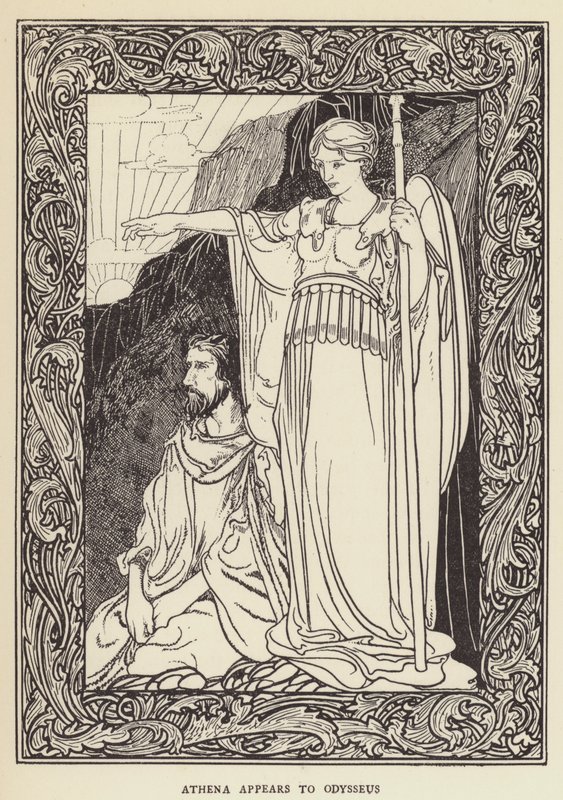 Athéna se zjevuje Odysseovi od Sir John Charles Robinson