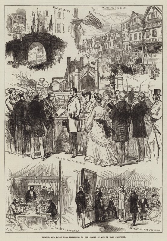 Slavnosti v Chesteru a Eton Hall u příležitosti plnoletosti hraběte Grosvenora od Sir John Charles Robinson