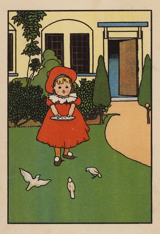 Ilustrace pro Babes and Birds (barevná litografie) od Charles Robinson