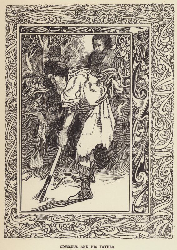 Odysseus a jeho otec od Sir John Charles Robinson