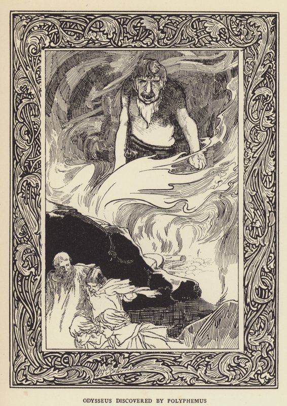 Odysseus objevený Polyfémem od Sir John Charles Robinson