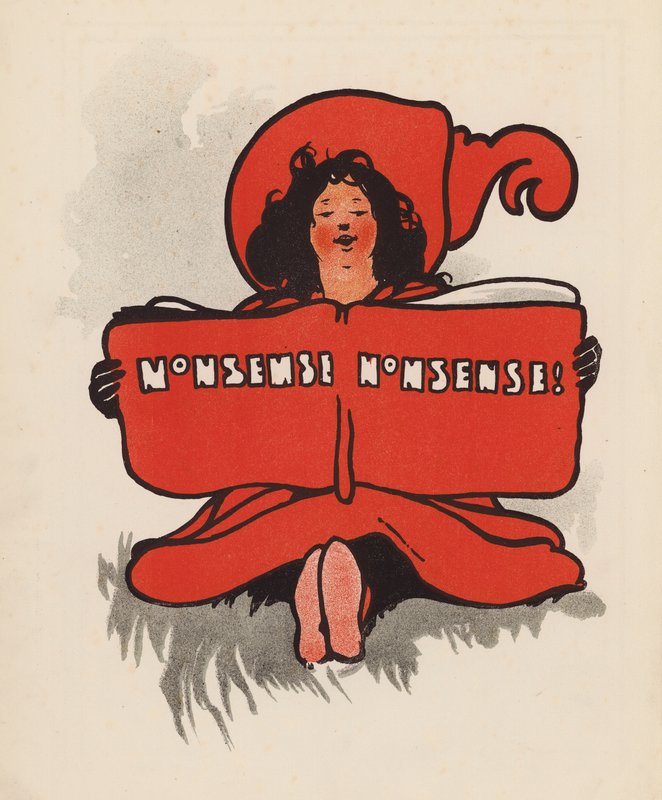 Čtení Nesmysl, nesmysl! (barevná litografie) od Charles Robinson
