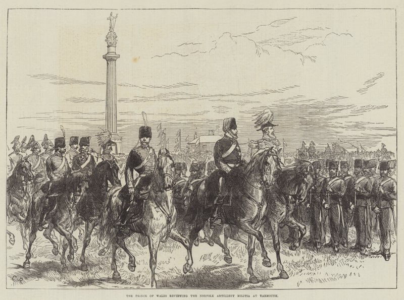 Princ z Walesu kontroluje norfolskou dělostřeleckou milici v Yarmouthu od Sir John Charles Robinson