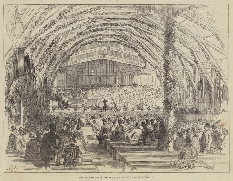 Velšský Eisteddfod v Pwllheli, Carnarvonshire od Sir John Charles Robinson