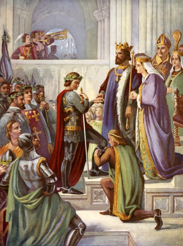 Vydání Černého prince rytířem podvazku (barva lito) od Charles West (after) Cope