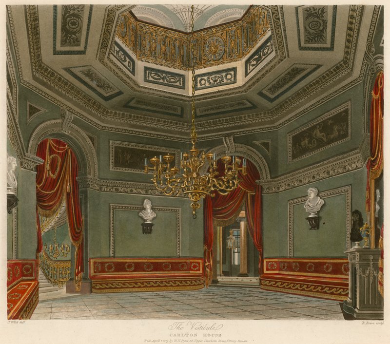 Vestibul, Carlton House, Londýn od Charles Wild