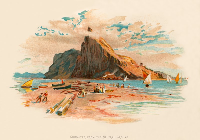 Gibraltar z neutrální země od Charles Wilkinson