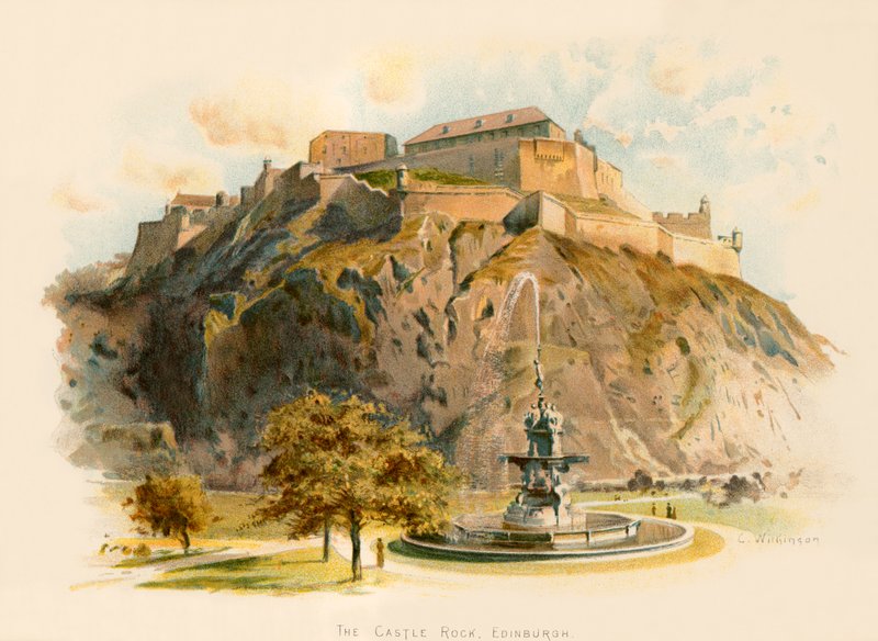 The Castle Rock, Edinburgh od Charles Wilkinson