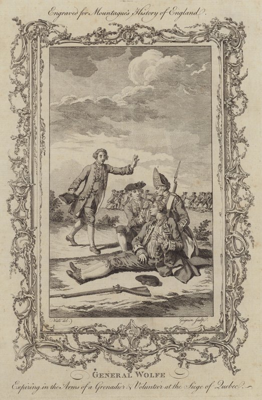 Smrt generála Wolfa při obléhání Quebecu od Charles the Elder Grignion