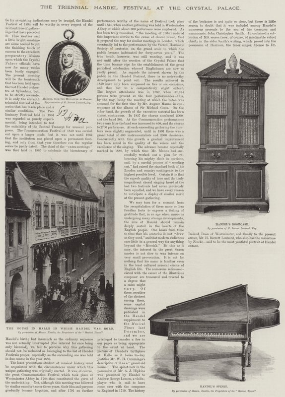 Triennial Handel Festival v Crystal Palace od Christian Friedrich Zincke