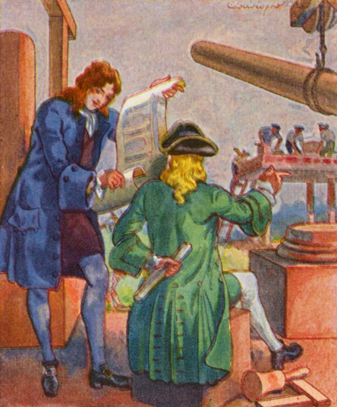 Baumeister / Builder (barevná litografie) od Christophe (1856 1945)