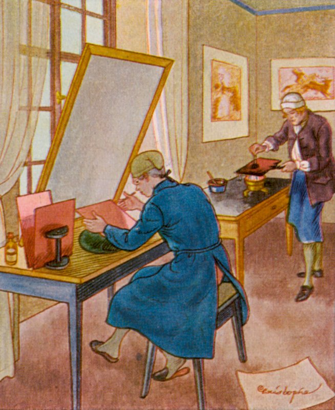 Rytec (barevná litografie) od Christophe (1856 1945)