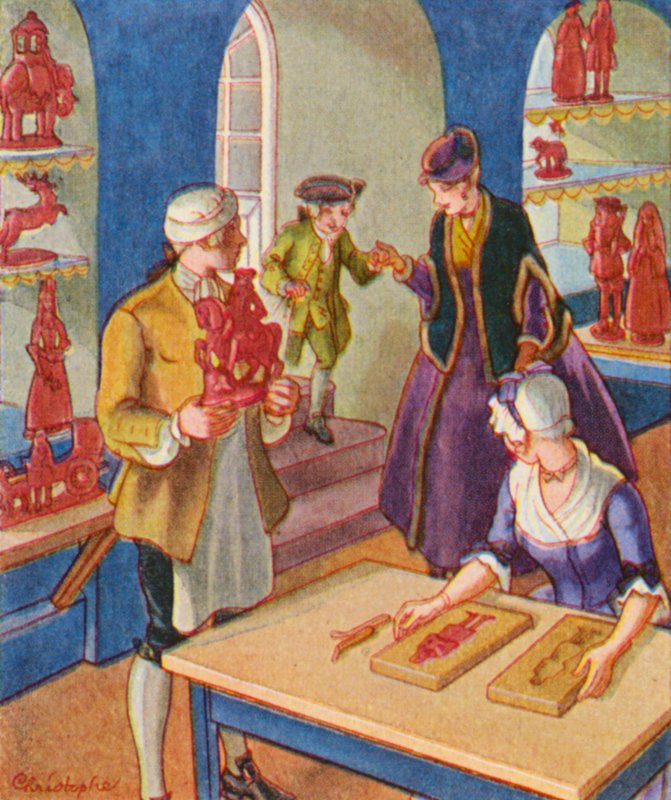 Lebzelter Und Wachszieher / Lebzelter and Wax Puller (barevná litografie) od Christophe (1856 1945)
