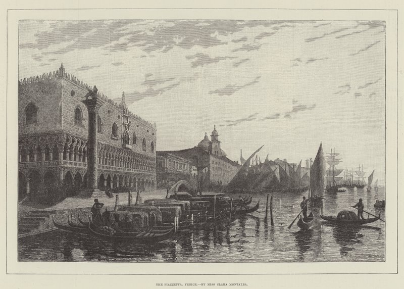 Piazzetta, Benátky od Clara Montalba