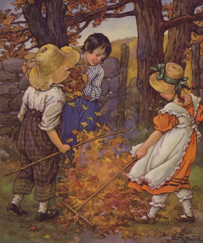 Dětská zahrada veršů: Podzimní ohně (barevné lito) od Clara Miller Burd