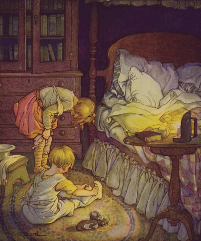 Dětská zahrada veršů: Postel v létě (barevné lito) od Clara Miller Burd