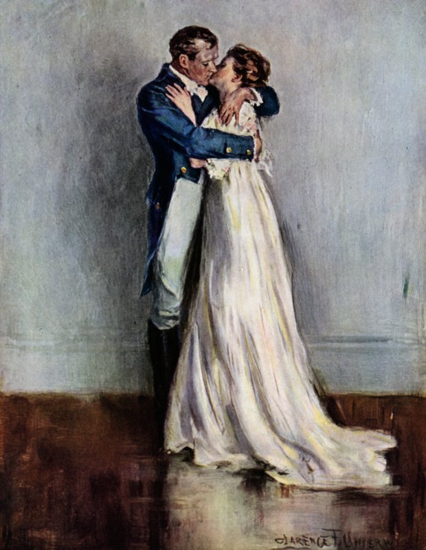 Ae Fond Kiss (barevné lito) od Clarence F. Underwood