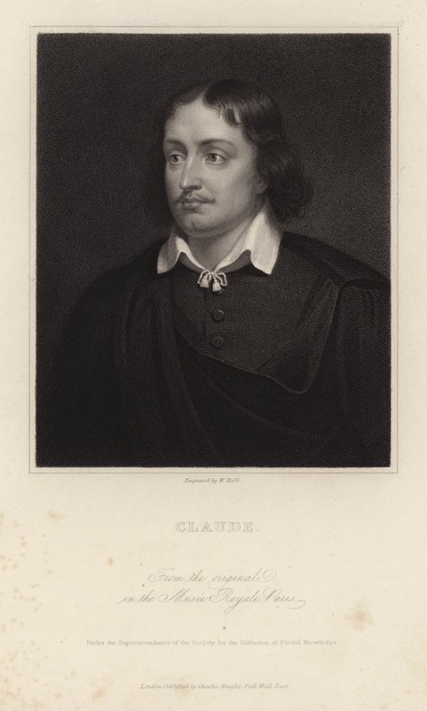 Claude Lorrain, francouzský malíř barokní éry. Vyryl William Holl od Claude Lorrain