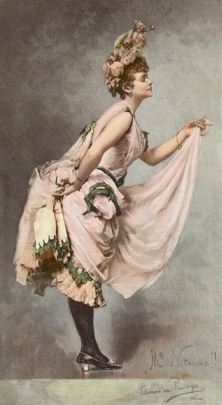 Mlle Nitouche (barevná litografie) od Clemens von Pausinger