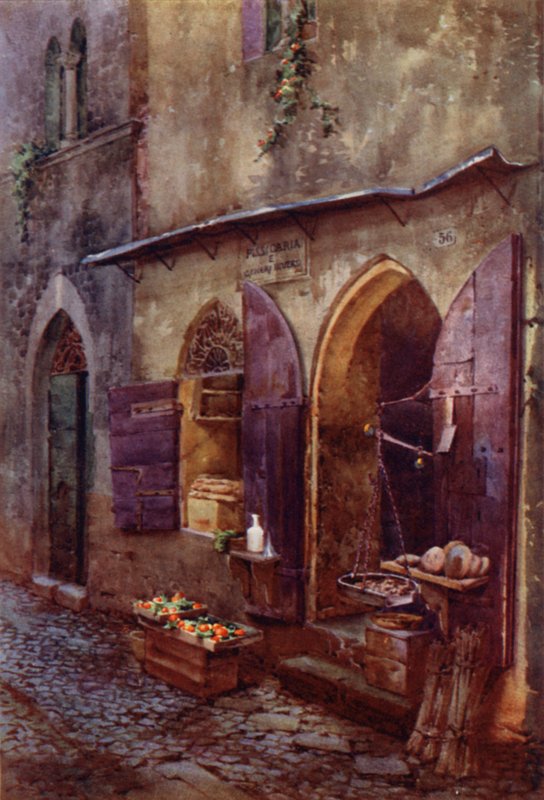 Středověký obchod na Via Mattonata, Terracina od Commendator Formilli