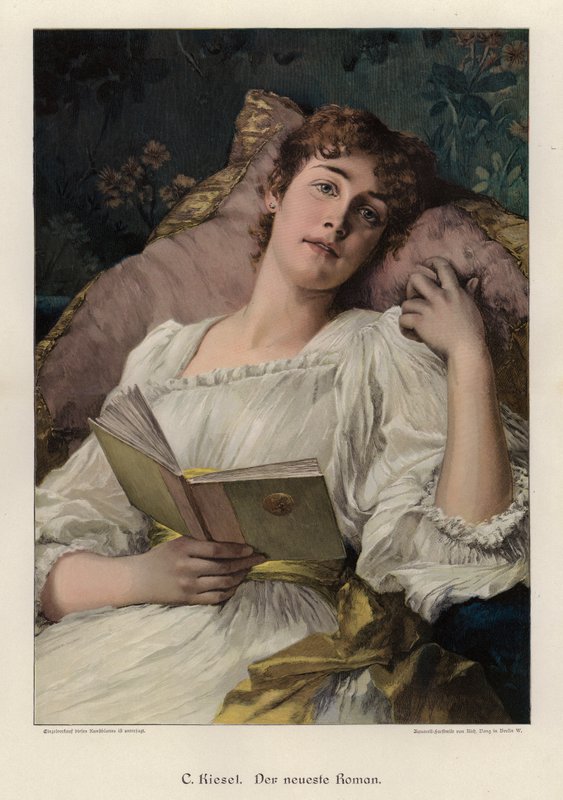 Nejnovější román (barevná rytina) od Conrad Kiesel