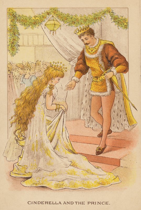 Popelka (barevná litografie) od Constance Haslewood