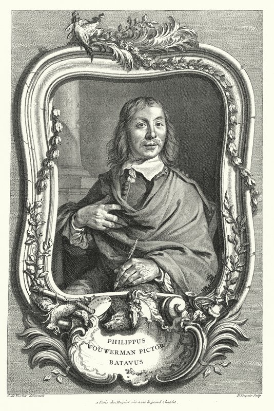 Philips Wouwerman, holandský malíř od Cornelis after Visscher