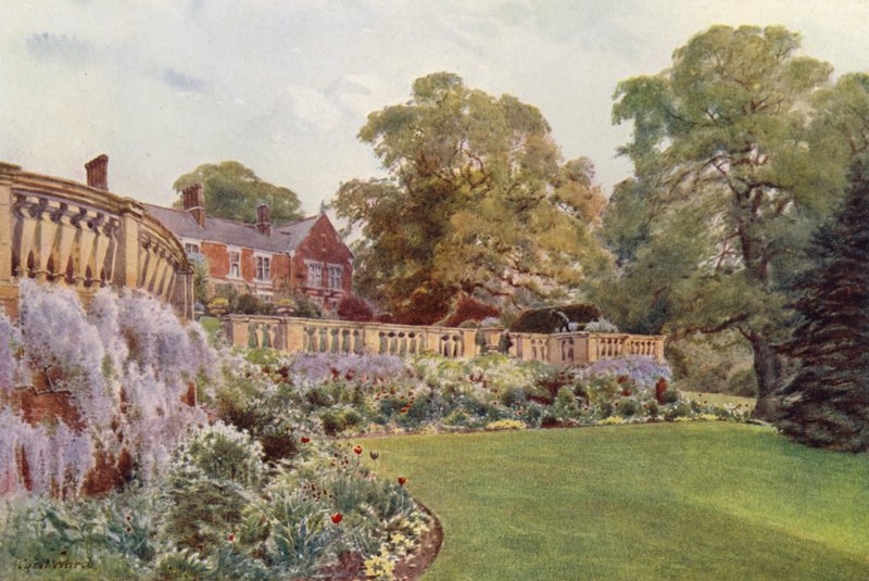 East End of the Terrace, Bagshot Park (barevné lito) od Cyril Ward