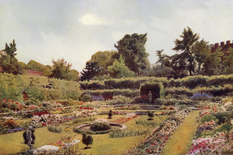 The Old Pond Garden, Hampton Court (barva lito) od Cyril Ward