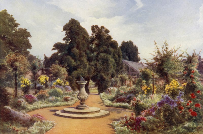 Staré sluneční hodiny, Claremont (barevné lito) od Cyril Ward