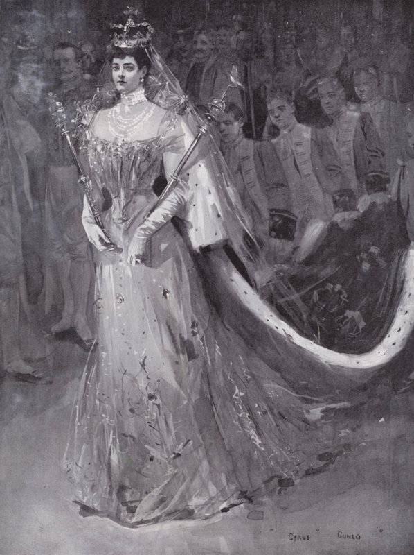 Královna Alexandra opouští Westminsterské opatství v Londýně po korunovaci krále Edwarda VII od Cyrus (after) Cuneo