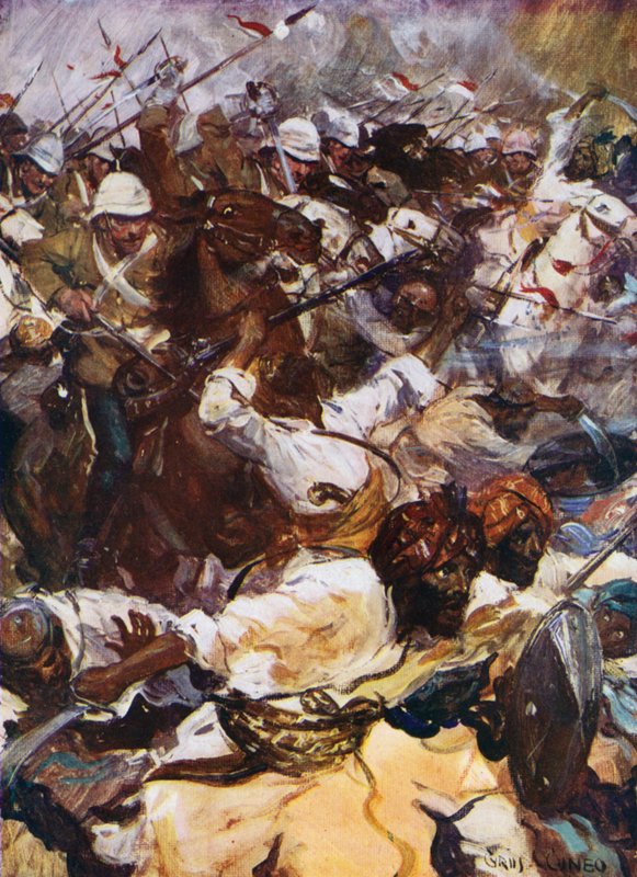 Charge of the Lancers at Kandahar (color litho) od Cyrus Cuneo