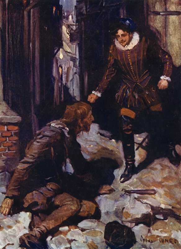 Slezl po dláždění a já stál nad ním, zatímco ležel a sténal od Cyrus Cuneo