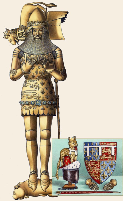 Černý princ Eduard (1330-76) (kvaš na papíře) od Dan Escott