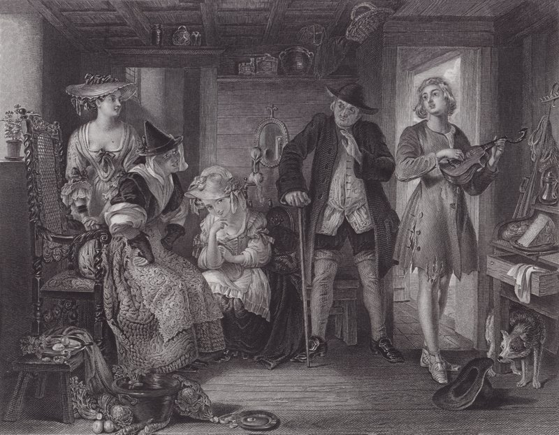 Scéna z "Midas" (rytina) od Daniel (after) Maclise