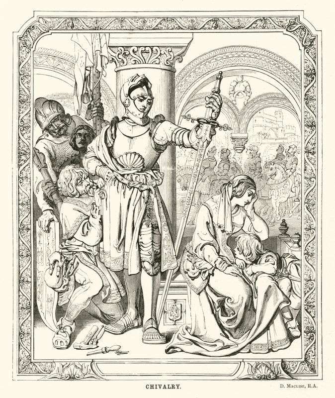 rytířství (rytina) od Daniel (after) Maclise