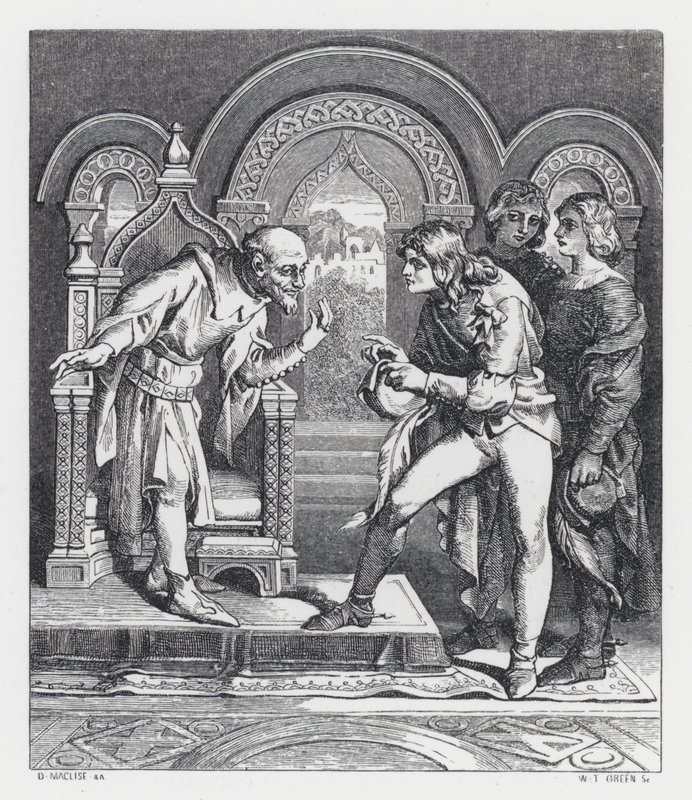 Ilustrace k Tennysonově básni, Princezna (rytina) od Daniel (after) Maclise